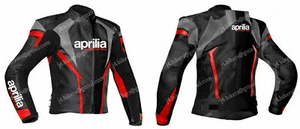 Aprilia Herren Motorrad Jacke CE geschützt Leder Sport Rüstung Replik Motorrad - Bild 1 von 4