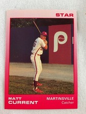 1988 Martinsville Phillies-STAR Minor League Baseball Card-Matt Current