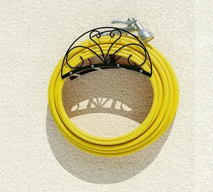 Hose Holder,Water Hose Holder,Solid Metal Hose Hanger,Wall Mount Decorative - Picture 1 of 11
