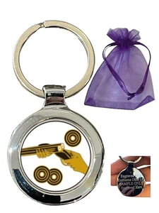 Clay Pigeon Shooting (A) Personalised Beta Keyring in Gift Bag - Picture 1 of 3