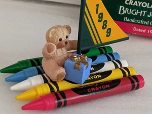Vintage 1989 HALLMARK Crayola Bright Journey CHRISTMAS Tree ORNAMENT Holiday - Picture 1 of 7