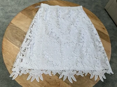 Falda de encaje floral blanca para mujer New Directions ~ talla mediana ~ nueva Foto 1 de 4