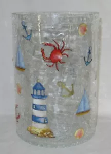 Yankee Candle Clear Crackle Porta Tarros Grande J/H VELEROS EN LA COSTA Ancla - Imagen 1 de 5