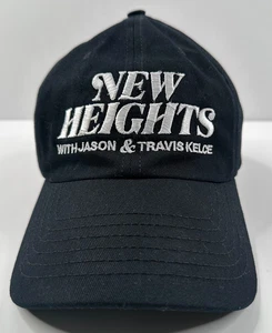 Jason & Travis Kelce New Heights Podcast Logo Black Legacy Strapback Hat Cap New - Picture 1 of 5
