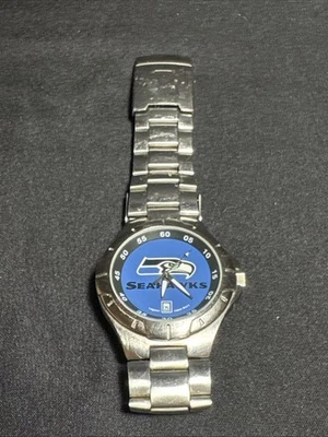 Reloj para hombre Seattle Seahawks LogoArt - acero inoxidable Foto 1 de 4