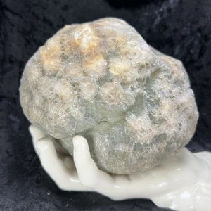 5-1/2” Double Unopened Geode Quartz Crystal Hollow Rattler Uncut Break Your Own - Picture 1 of 11