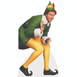Recorte de cartón tamaño natural Buddy the Elf | Recortes de cartón para fiesta de Navidad - Imagen 1 de 8