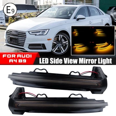 2x LED 12V nero indicatori di direzione specchietto retrovisore esterno per Audi A4-B9 8W0949101 - Immagine 1 di 4