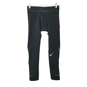 Nike Pro Hyperwarm Max Flash Tights Boys Size XL Black Athletic Sports - Picture 1 of 9