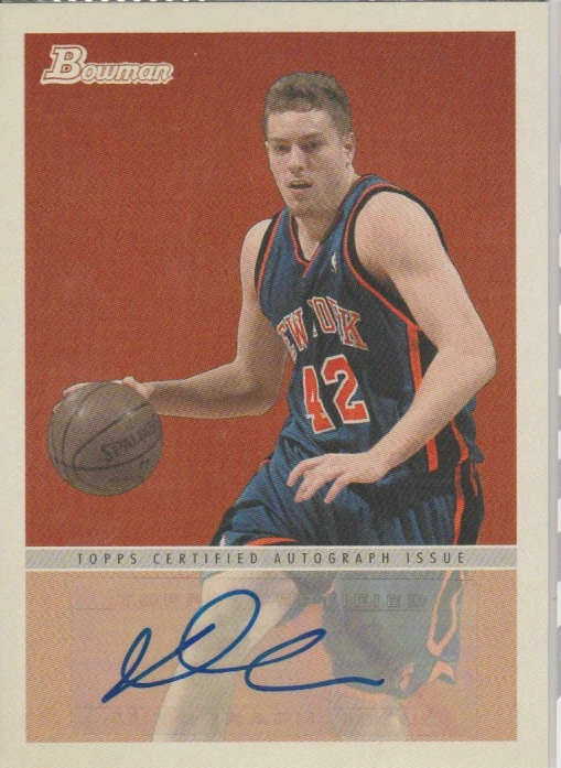 David Lee 2009 Topps Bowman 亲笔签名卡 48A-DL — 第 1/2 张图片