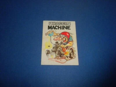 ODD RODS Donruss sticker #39 related Odder Fantastic 1969-1973 DRAGGIN MACHINE - Image 1 of 4