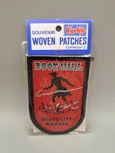Vintage BOOT HILL Dodge City Kansas Souvenir Sew On Patch - Picture 1 of 4