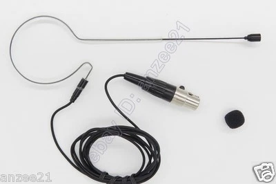 Over The Ear Headset Microphone for Shure Beltpack Wireless Systems TA4F - Black - Image 1 of 3