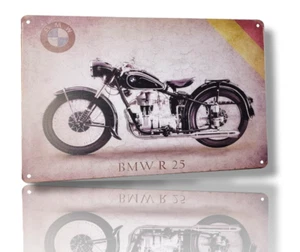 Motorcycle R25 8" x 12" Metal Tin Bar Garage Sign - Picture 1 of 4