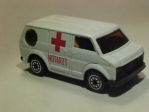3 INCH 1985 Bedford Porthole Ambulance Red Cross Van  1/64 Diecast Mint Loose
