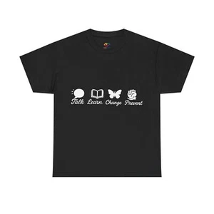 Talk. Lernen. Kleingeld. Prevent. Inspirierendes Unisex Jersey T-Shirt   - Bild 1 von 17
