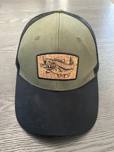 Cappello berretto George Trucker verde nero uomo snapback ricamato pesca sughero trota - Foto 1 di 5