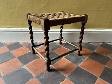 Mid Century  Woven Seagrass Foot stool .