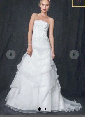 Davids Bridal  Wedding Dress White V9263 NWT Sz 16 - Image 1 of 4