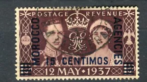 Morocco Agencies Spanish SG164 1937 KGVI Coronation used - Picture 1 of 1