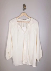 Everlane The Gathered Shirt Lagenlook Boho Creme Bluse Gr. XXL Neu mit Etikett - Bild 1 von 6