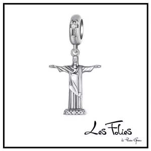 Charm Cristo Redentore Rio de Janeiro argento 925 - Les Folies (Modello Pandora) - Foto 1 di 11
