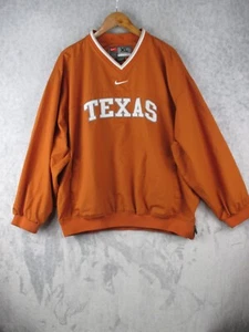 VTG Nike Team University of Texas jacket men sz XL Orange V Neck NCAA - Picture 1 of 15