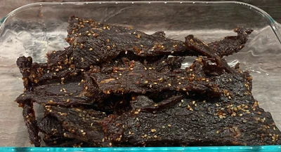 HOMEMADE MY WAY JUAN'S OLD SCHOOL BEEF JERKY 1lb Teriyaki HOT