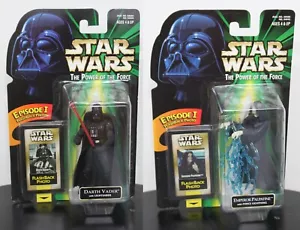 2-SET DARTH VADER & EMPEROR PALPATINE Flashback Photo Power Force Kenner 69680 - Picture 1 of 7