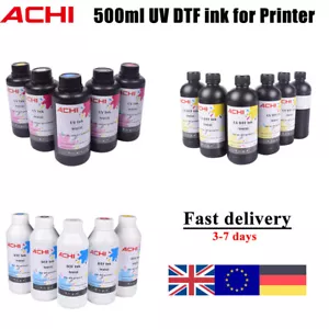 500ML UV DTF Wkład do dyszy Epson UV DTF Płaska drukarka Lakier atramentowy UK - Zdjęcie 1 z 14