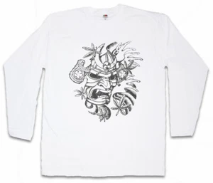 SAMURAI VI LANGARM T-SHIRT Ninja Banzai Shogun Warrior Sword Armor Helmet Honor - Picture 1 of 1