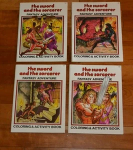 Rare Vintage Sword and the Sorcerer Fantasy Adventure Coloring Activity Books - Bild 1 von 10