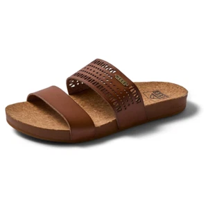 REEF Women's Cushion Vista Perf Regular Slide Sandal - Coffee, Size Options - Picture 1 of 12
