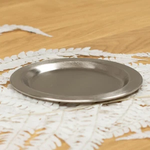 meinkerzenshop® Kerzenteller THEMIS silber - Taufkerze, Hochzeitskerze - Bild 1 von 3