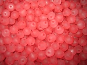 Glasperlen Mix - GEFROSTETE GLASPERLEN KUGELN  70 Stück - 8 mm  rosé - rosenholz - Bild 1 von 3