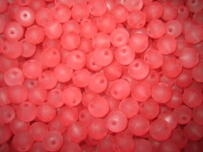 Glasperlen Mix - GEFROSTETE GLASPERLEN KUGELN  70 Stück - 8 mm  rosé - rosenholz - Bild 1 von 3