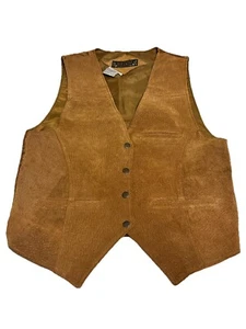 Vintage Don’t Stop Classics braune Leder Wildleder Weste Gr. L Large Cowboy Western - Bild 1 von 10