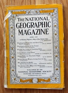 National Geographic June 1937; Washington DC; Aztecs; Vanishing Birds; Bretons - Picture 1 of 11