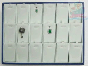 Faux Leather Pendants Earrings Jewelry Display Tray Holder Case Organizer35x25cm - Picture 1 of 8