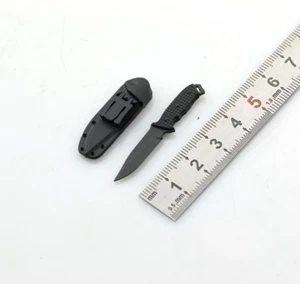 Cuchillo soldado escala 1/6 + vaina modelo mediano para accesorios de figura de acción de 12" - Imagen 1 de 6