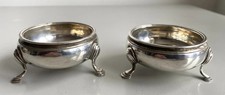 Coppia di antichi sali di calderone argento georgiani 1768 Emick Romer