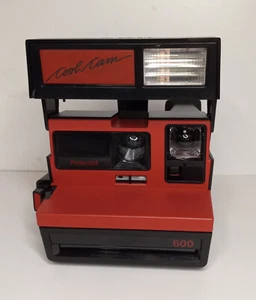1980's Polaroid - COOL CAM Camera - Reconditioned in Box with Manual & Strap Red - Picture 1 of 9