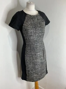 J. Crew sheath pencil dress US 4 UK 8 10 VGC grey boucle tweed panelled - Picture 1 of 10