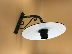 Lampada applique a parete per esterno in ferro battuto con piatto smaltato 10100 - Imagen 1 de 5