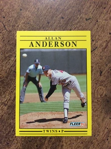 1991 Fleer #603 Allan Anderson, Twins     nm  ib - Picture 1 of 2