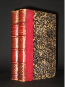 Portraits Contemporains 1876 Sainte-Beuve 2 Volumes Leather Bindings French - Picture 1 of 10