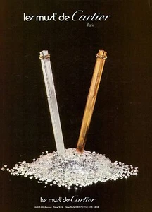 1980 Les Must De Cartier Paris Pens Diamonds Print Ad Vintage Advertisement 80s - Bild 1 von 1