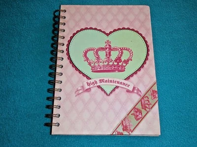 "HIGH MAINTENANCE" JOURNAL PINK WITH CROWN ON FRONT BLANK LINED PAPER~ NEW! - Image 1 of 4
