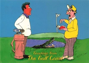 Greetings from The Gulf Course Continental Postcard 1990s Y9 - Picture 1 of 2