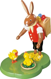 Osterhase stehend mit Korb 19 cm, direkt vom Hersteller im Erzgebirge # 13047 - Bild 1 von 2